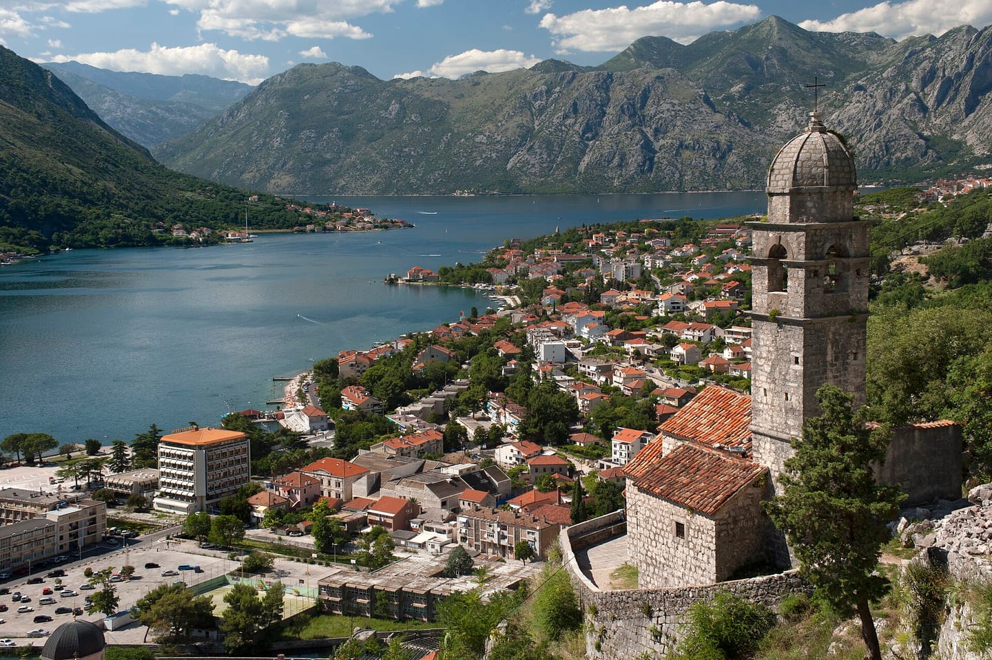 Kotor bay, on the Tirana to Kotor private transfer
